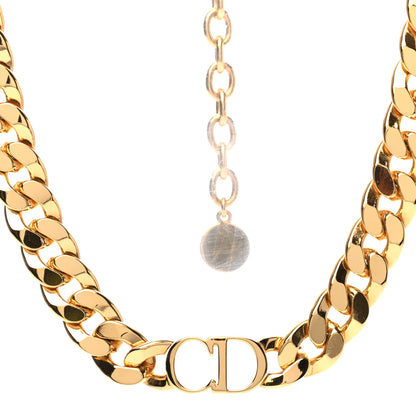 Christian Dior Metal Danseuse Etoile Chain Choker Necklace Gold 1 of 5
