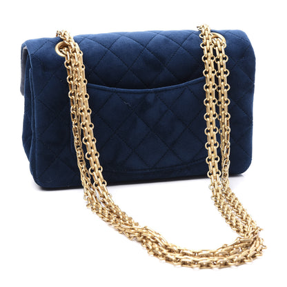 Chanel Velvet Quilted Mini 2.55 Reissue Flap Blue 4 of 9