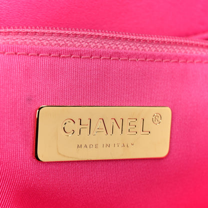 Chanel Jersey Lambskin Quilted Maxi Chanel 19 Flap Dark Pink 6 of 10