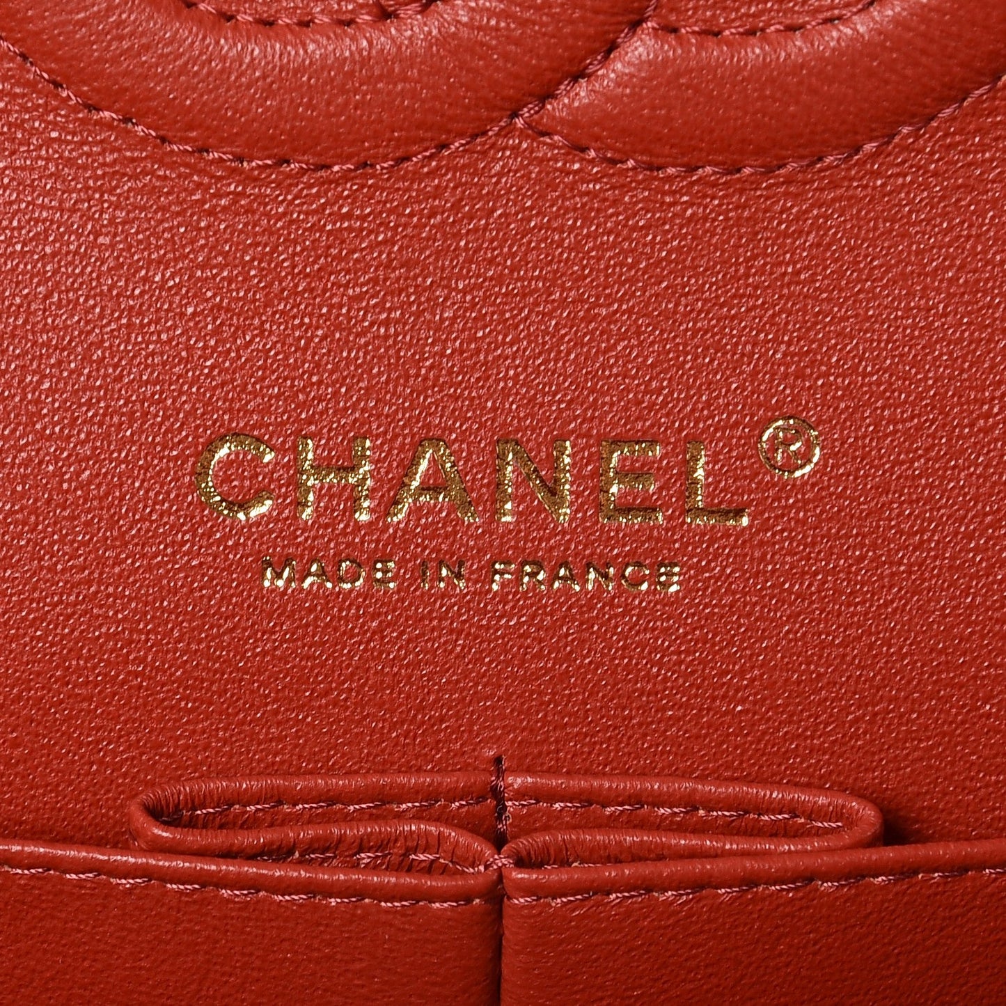 Lambskin Chevron Quilted Medium Double Flap Rosewood