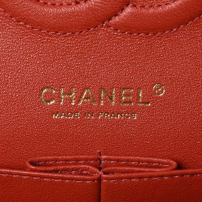 Chanel Lambskin Chevron Quilted Medium Double Flap Rosewood 7 of 9