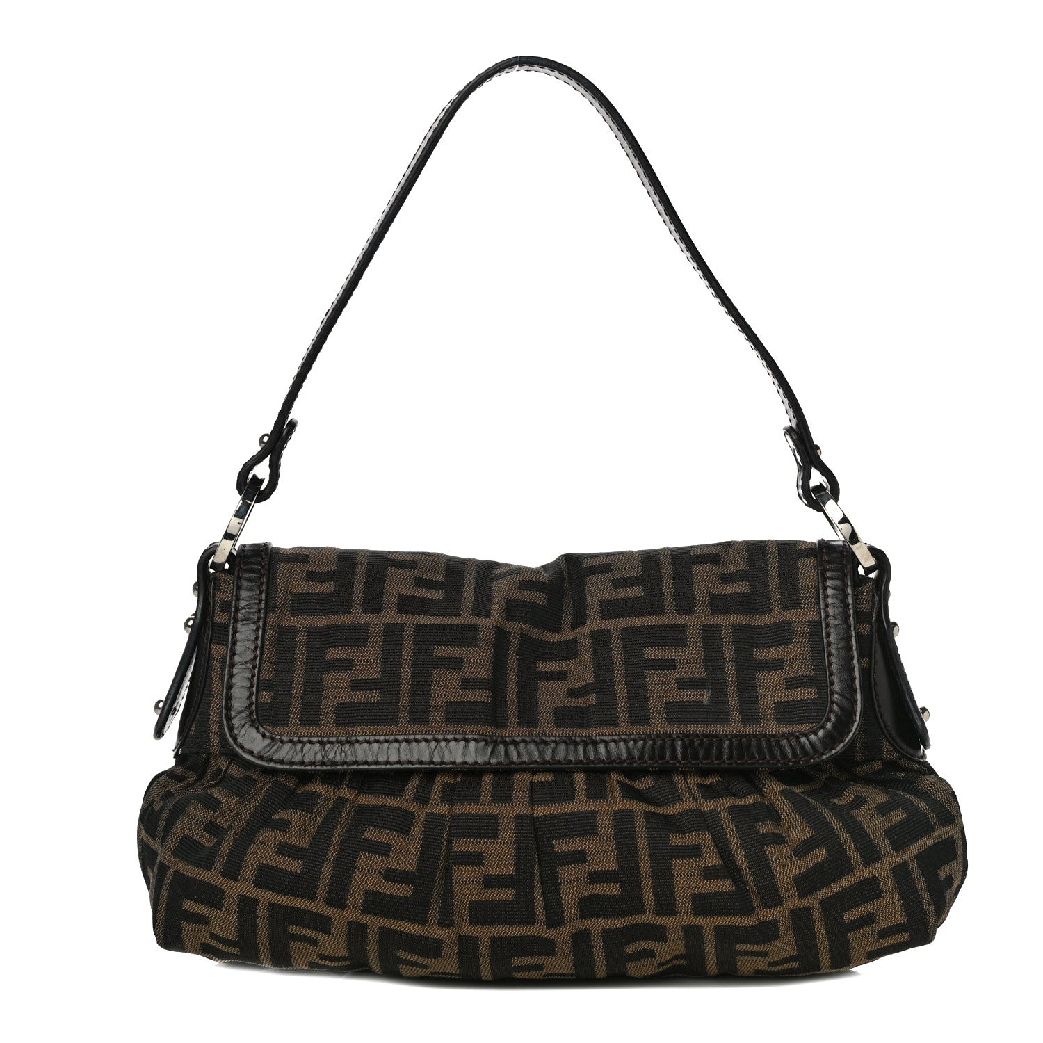 Fendi Zucca Small Chef Shoulder Bag Tobacco 1 of 12