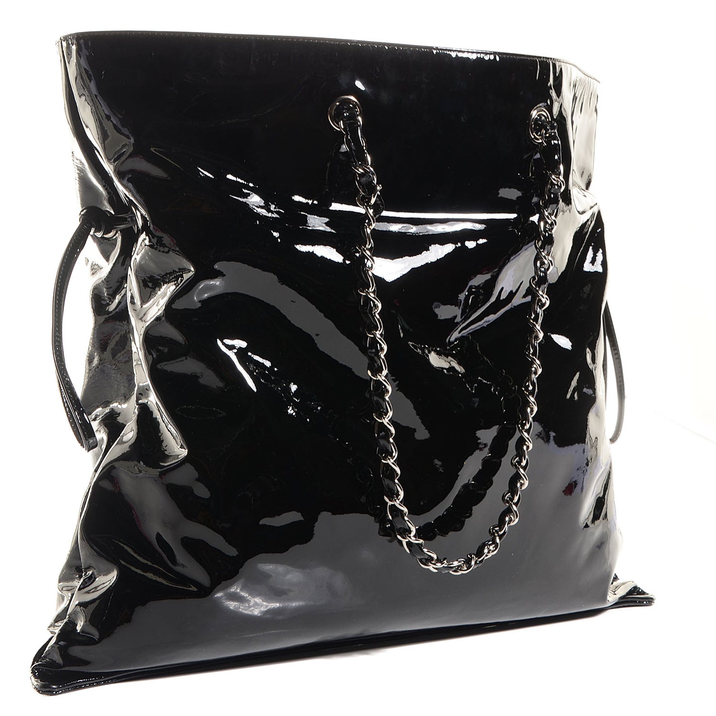 Patent Bonbons Shopper Tote Black