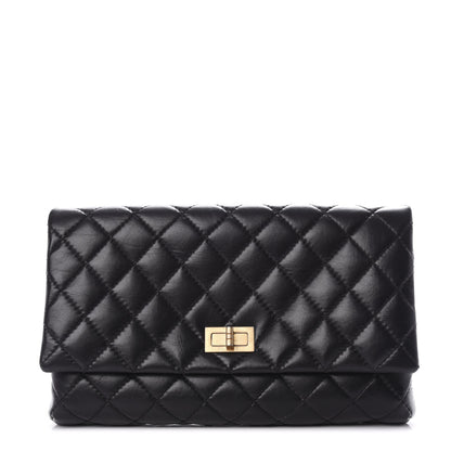 Chanel Aged Calfskin Quilted Reissue 2.55 Clutch Black 1 of 12