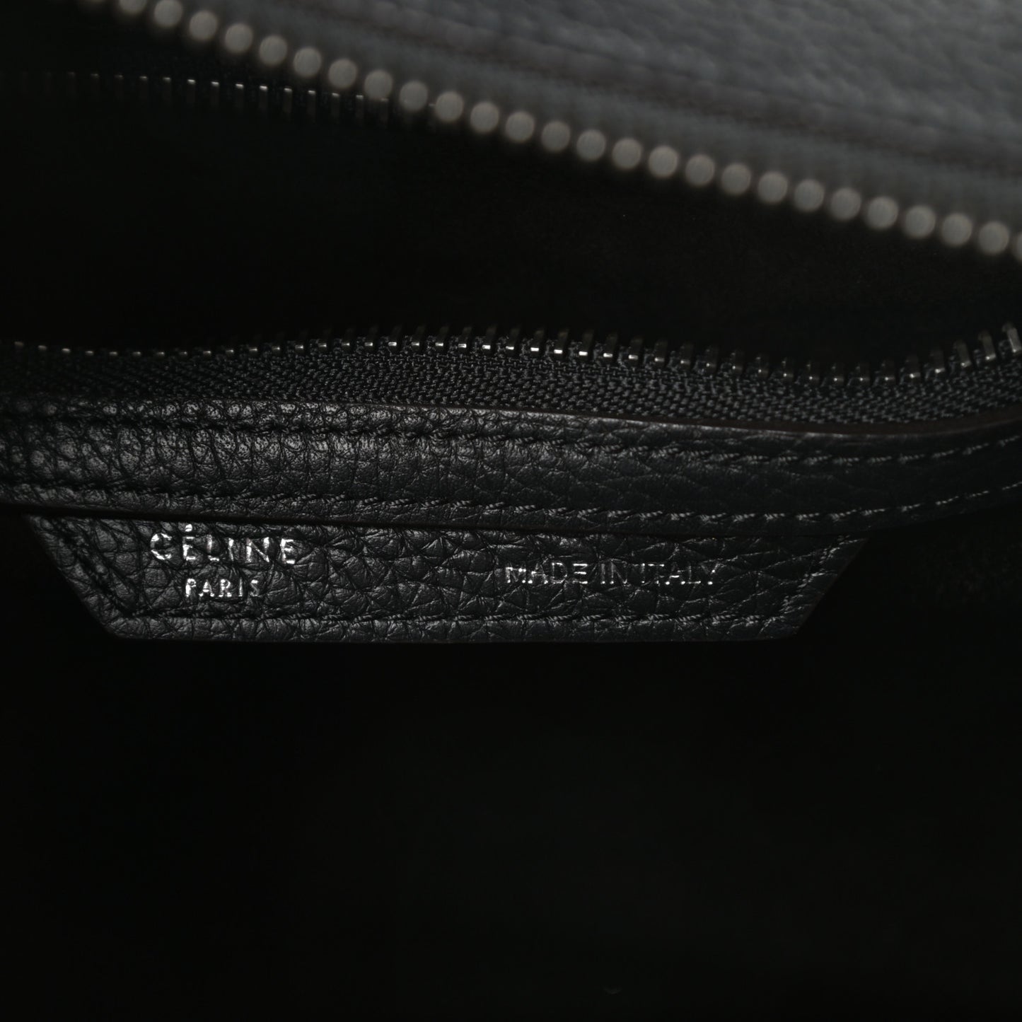 Drummed Calfskin Micro Luggage Black