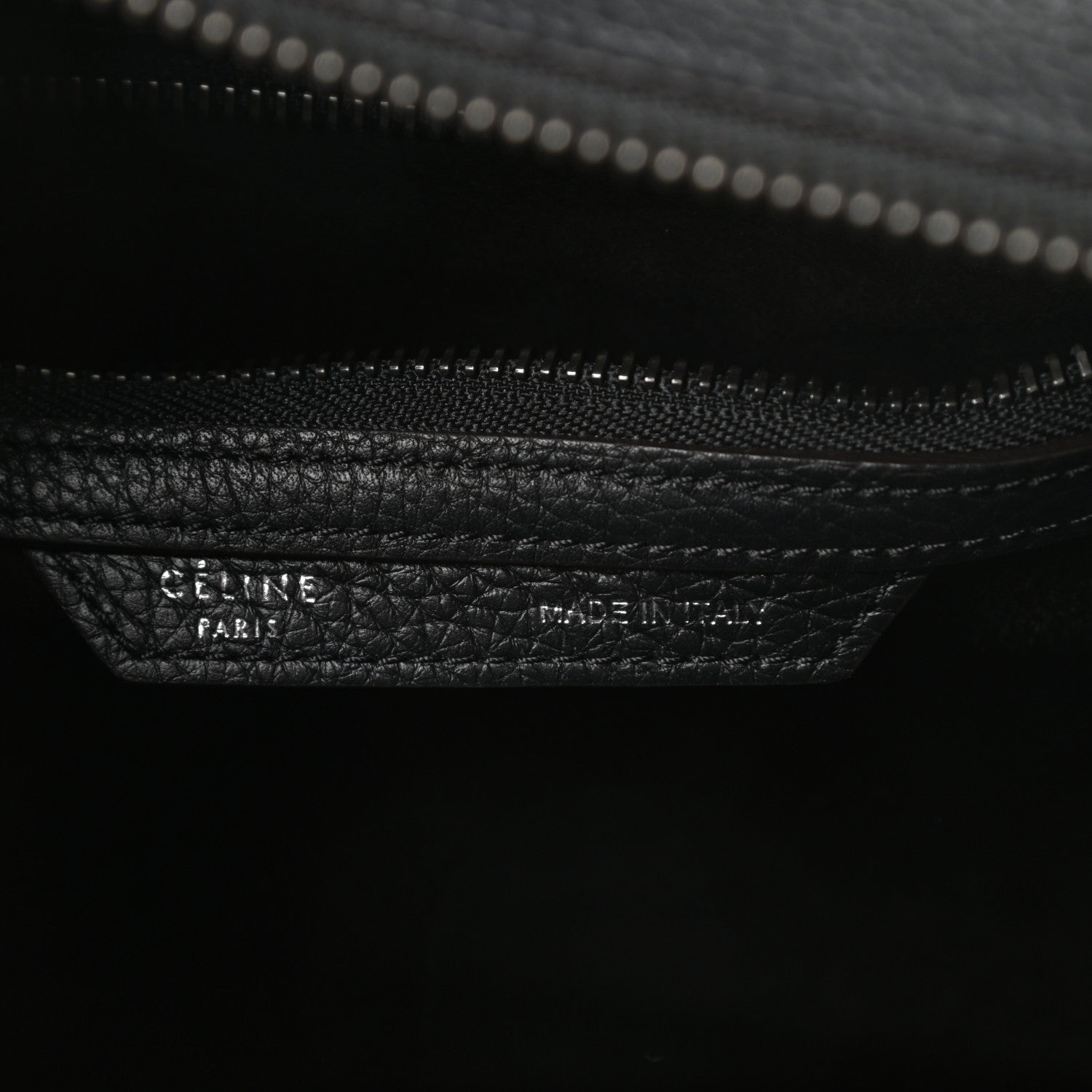 Celine Drummed Calfskin Micro Luggage Black 6 of 10