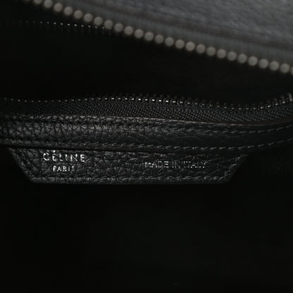 Celine Drummed Calfskin Micro Luggage Black 6 of 10