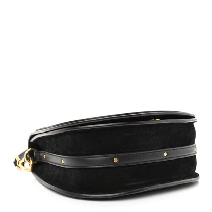 Chloe Calfskin Suede Medium Nile Bracelet Bag Black 4 of 14