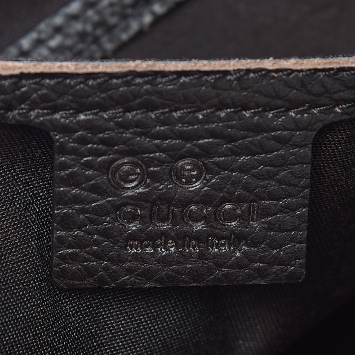 Gucci Denim Dollar Calfskin GG Monogram Medium Joy Tote Brown 6 of 13