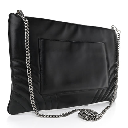 Prada Soft Calfskin Impunture Diagramme Clutch Black 3 of 9