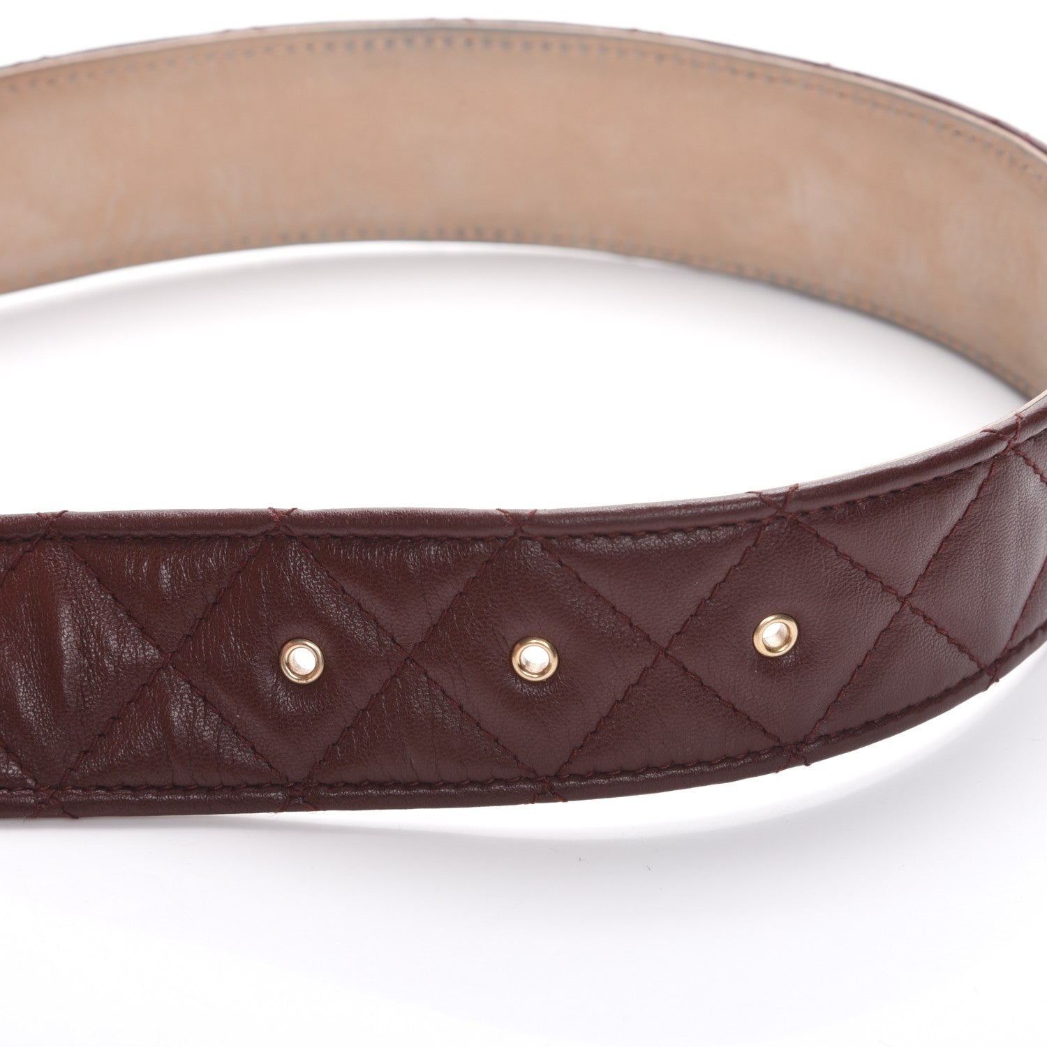 Chanel Lambskin Quilted CC Belt 90 36 Bordeaux 9 of 9