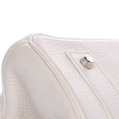 Hermes Taurillon Clemence JPG Birkin 42 White 25 of 33