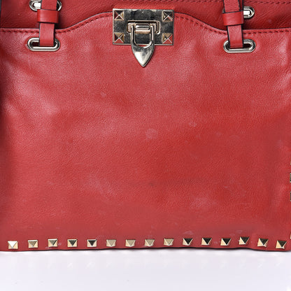 Valentino Garavani Vitello Small Rockstud Tote Rosso Valentino 13 of 13