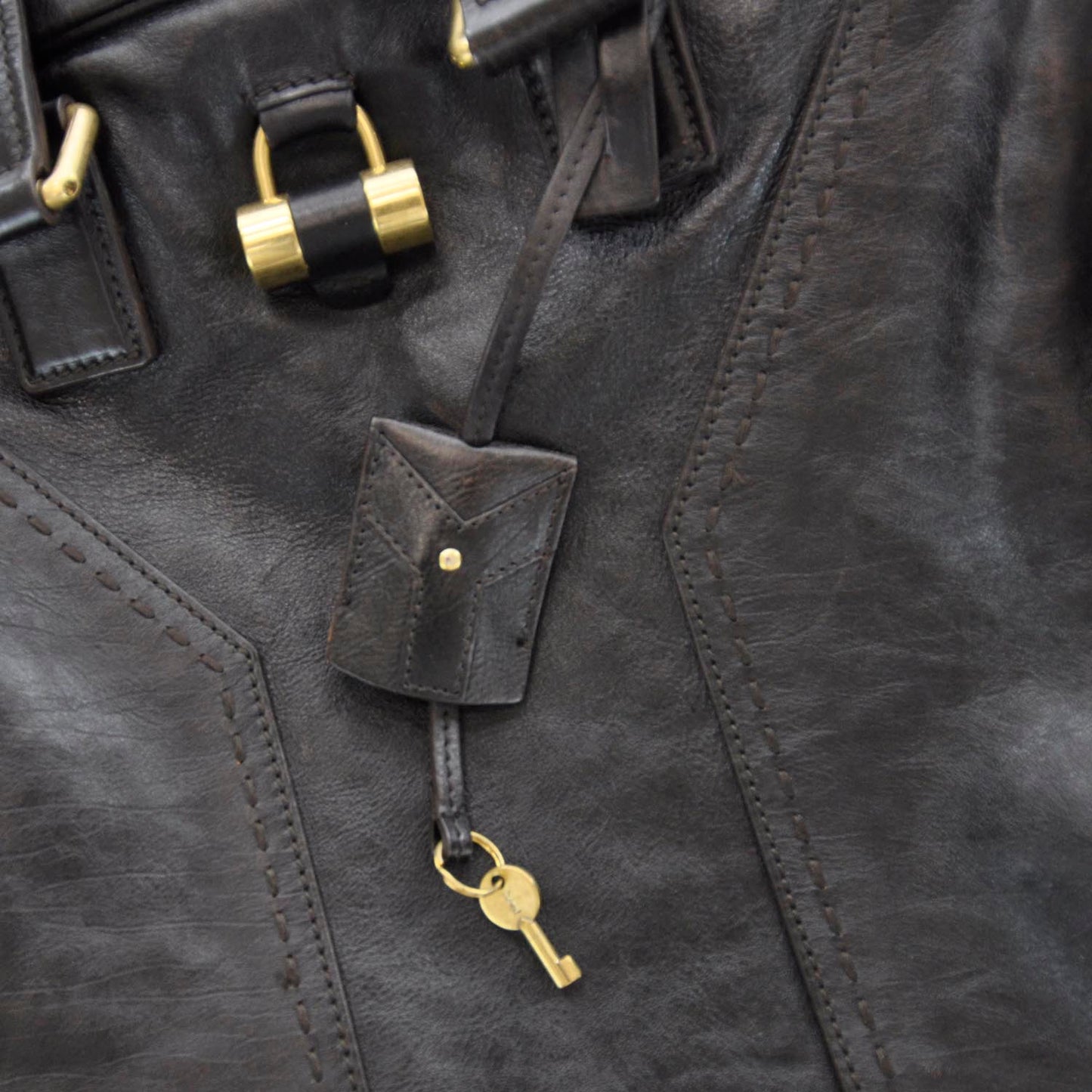 Leather Muse Tote Brown