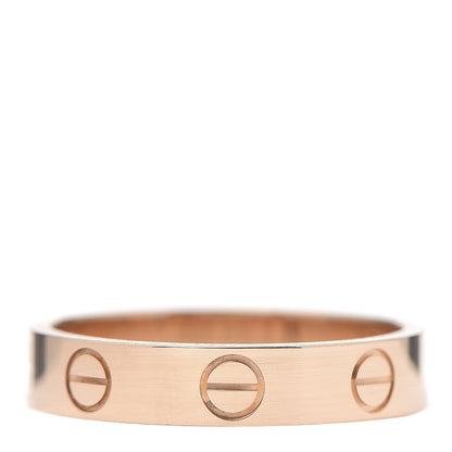 Cartier 18K Pink Gold 3.5mm LOVE Wedding Band Ring 50 5.25 3 of 5