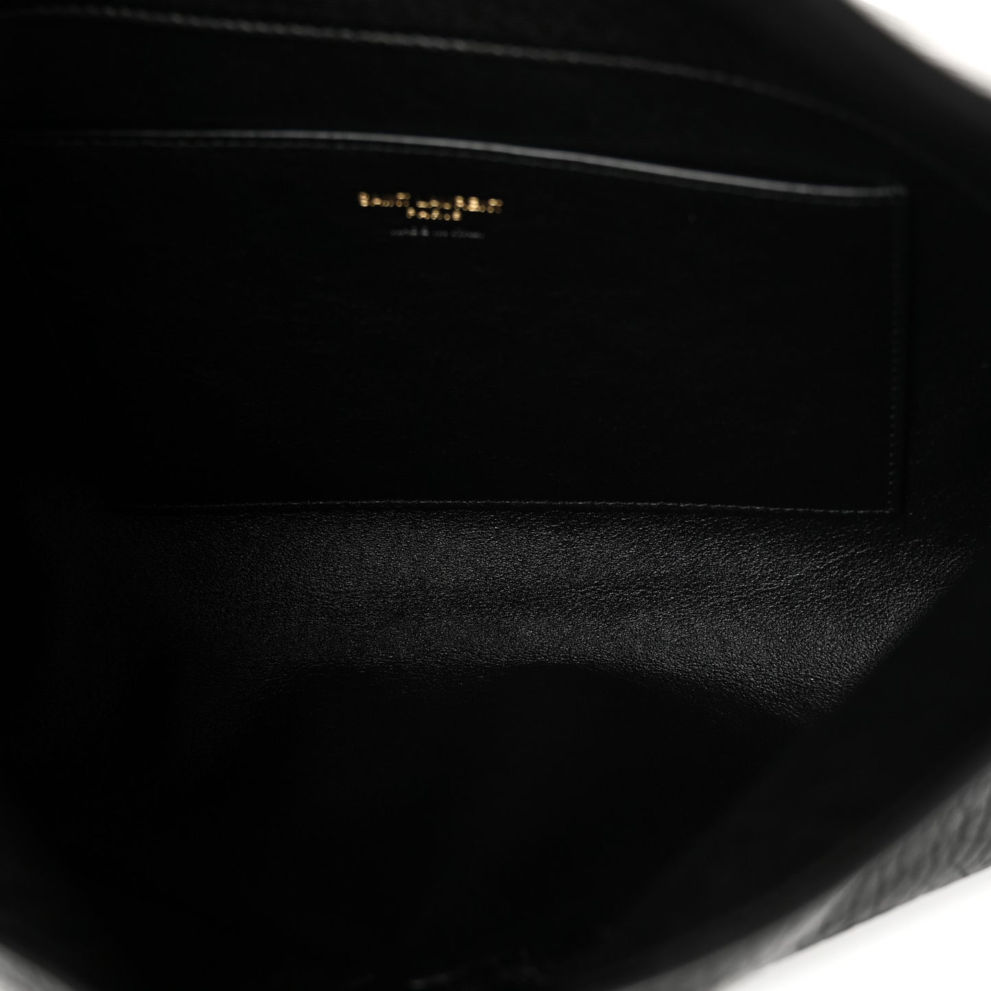 Grained Lambskin Cassandre Envelope Pouch Black