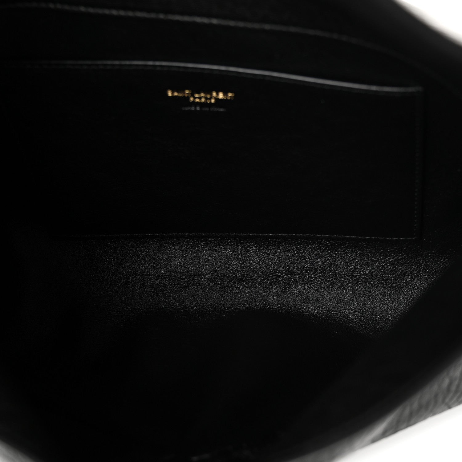 Saint Laurent Grained Lambskin Cassandre Envelope Pouch Black 5 of 9