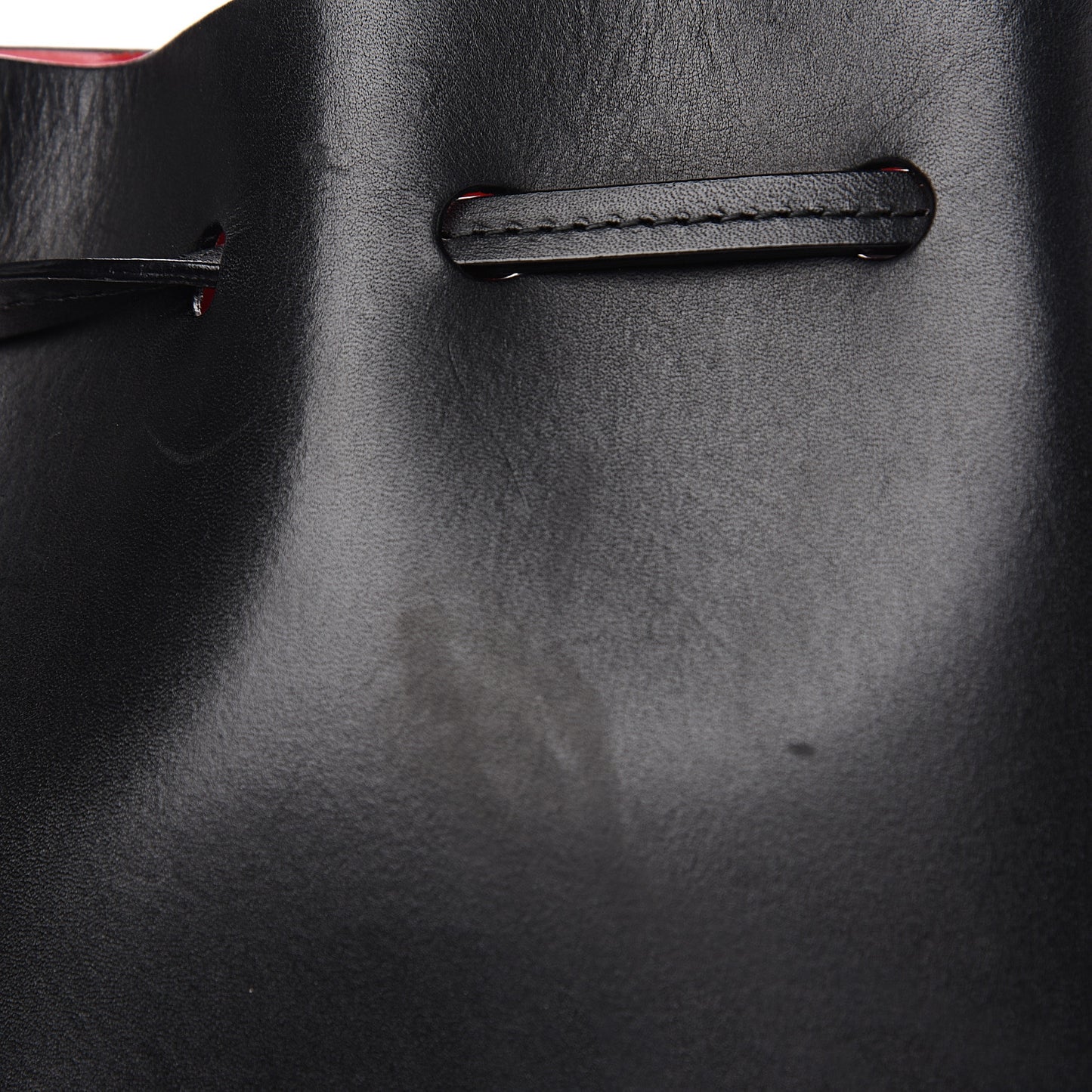 Vegetable Tanned Mini Mini Bucket Bag Black Flamma