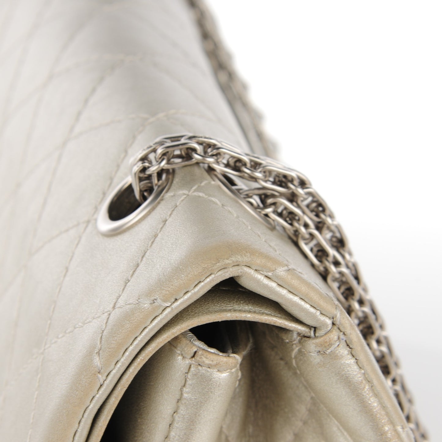 Lambskin Quilted 2.55 Reissue 227 Flap Silver