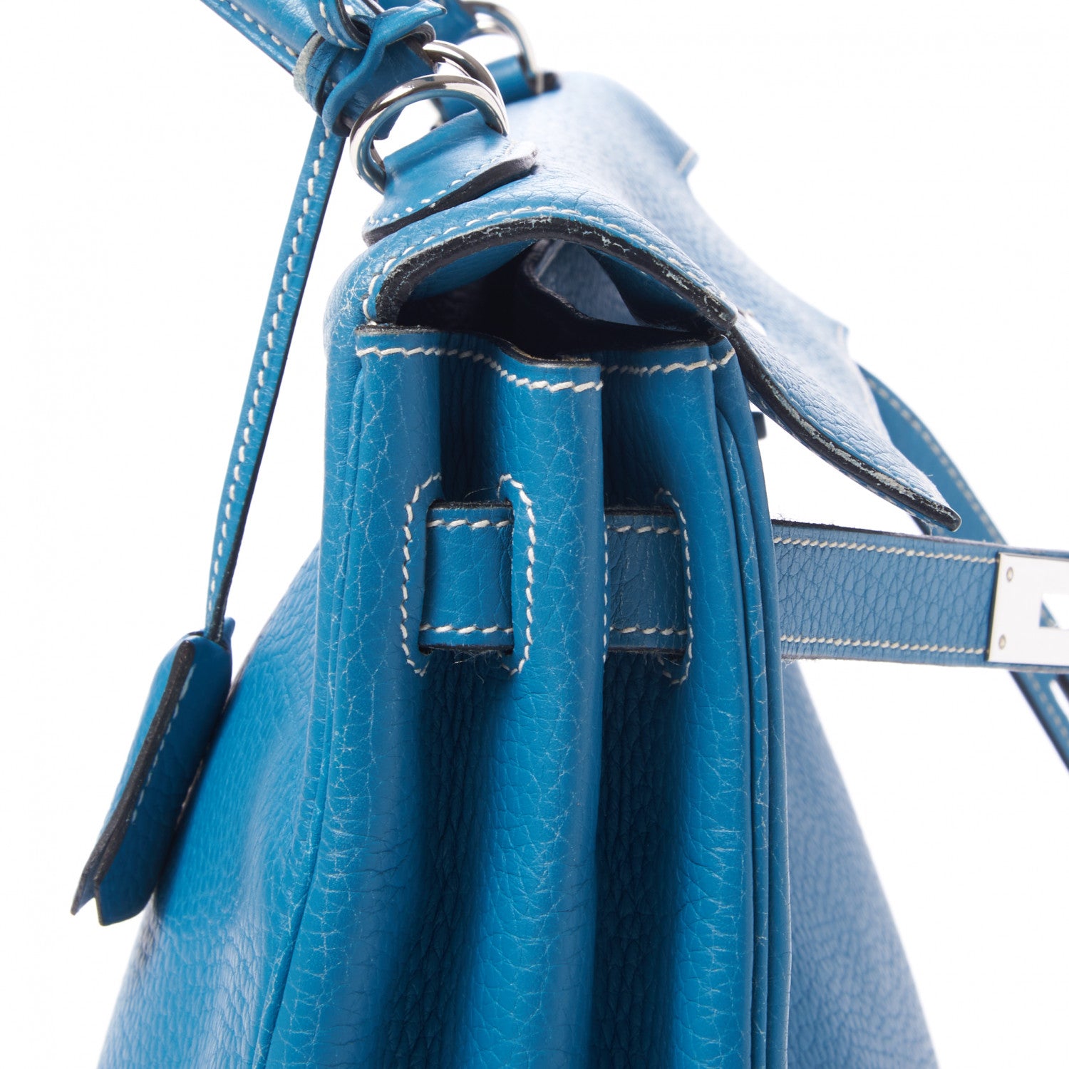 Hermes Togo Kelly Retourne 32 Blue Jean 15 of 32