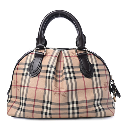 Burberry Haymarket Check Thornley Satchel Chocolate 1 of 4