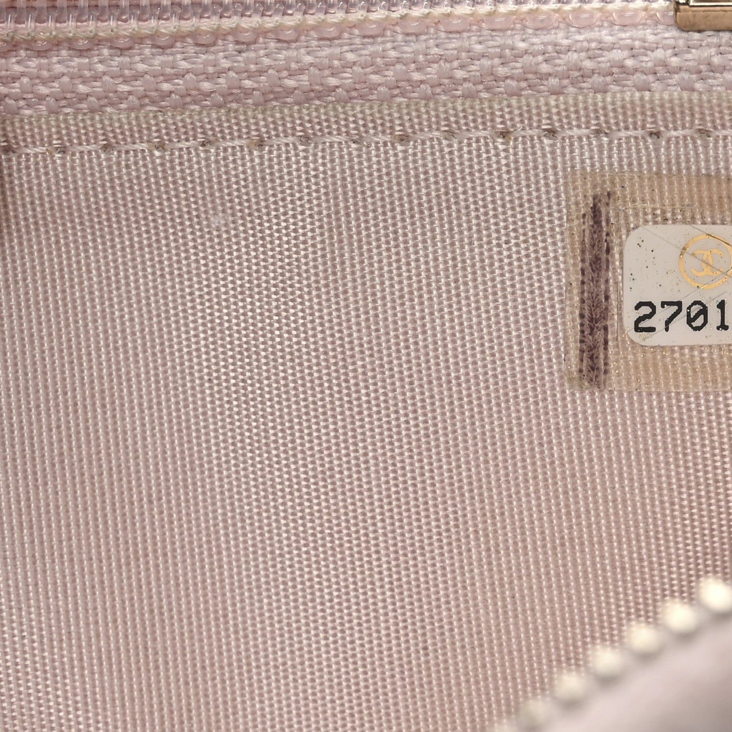 Chanel Lurex Canvas Deauville Medium Zip Around Wallet Pink 7 of 11