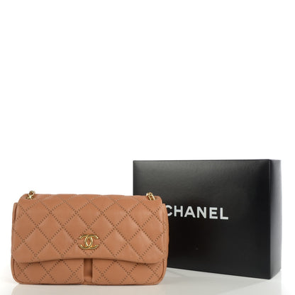 Chanel Calfskin Quilted Large Retro Chain Flap Beige 8 of 8