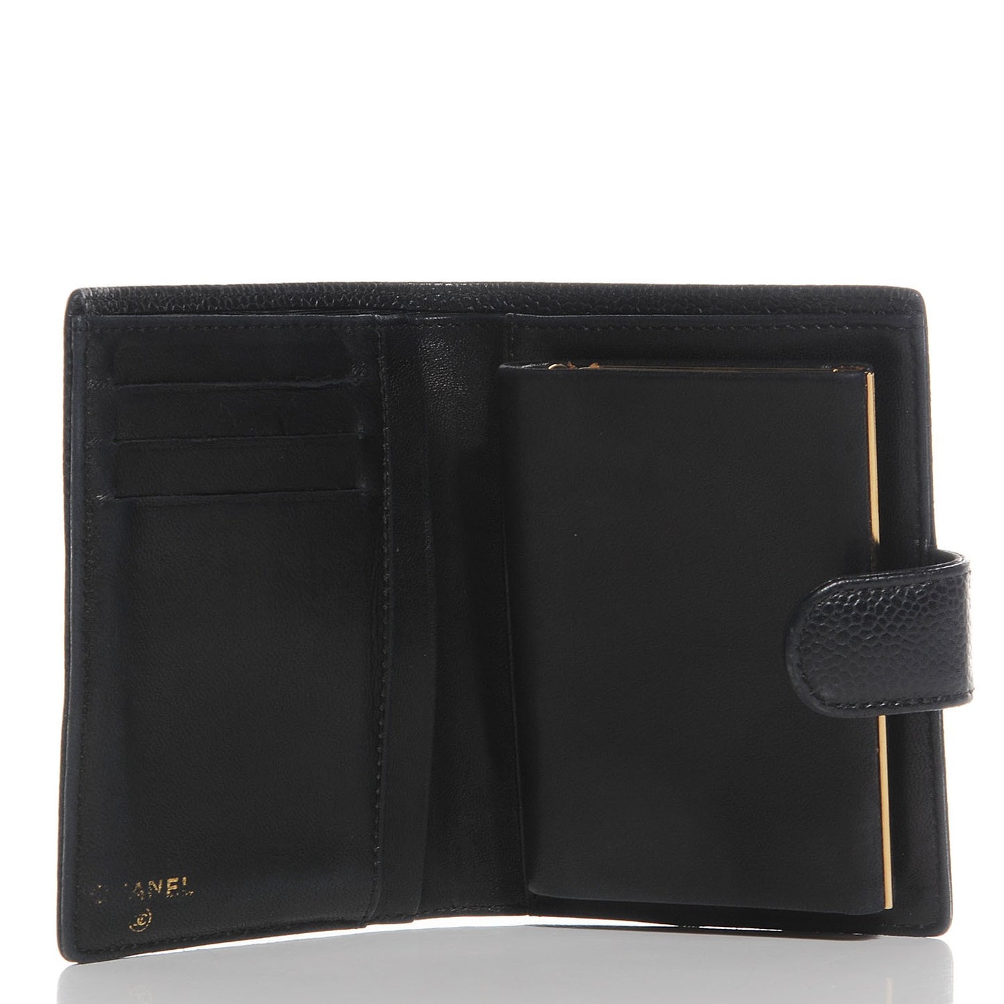 Caviar Timeless CC Compact French Wallet Black