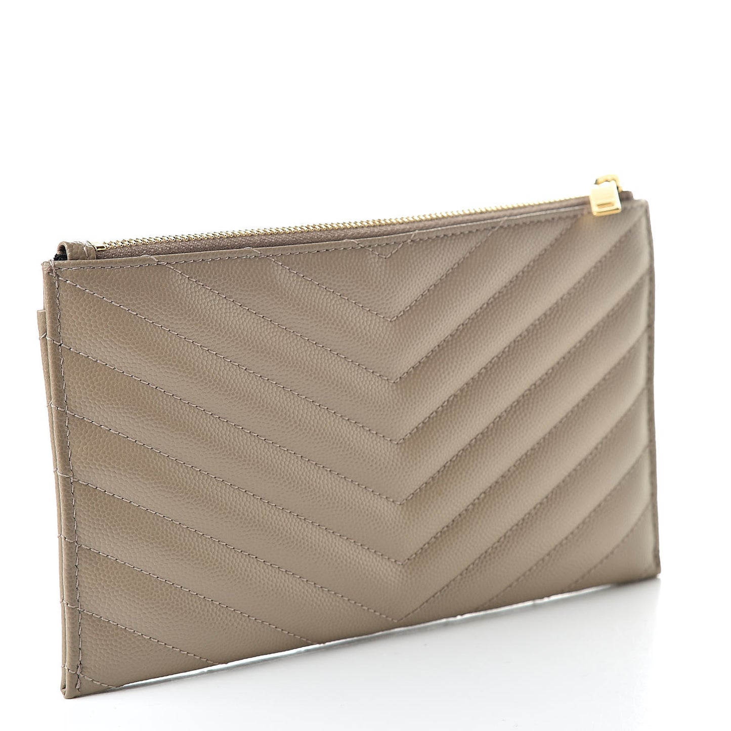 Grain De Poudre Chevron Monogram Bill Pouch Dusty Grey