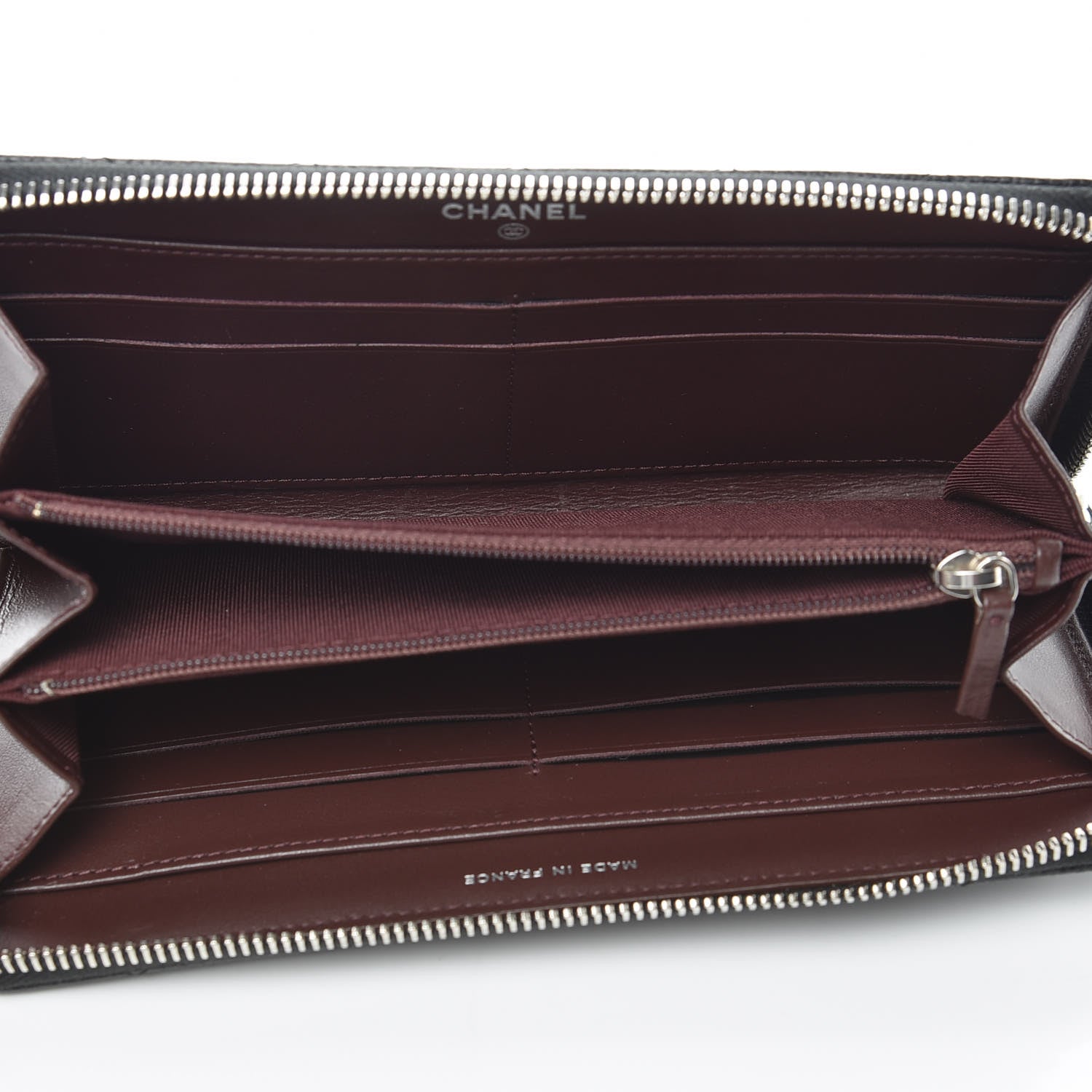 Chanel Caviar Quilted Large Gusset Zip Around Wallet Black 7 of 11