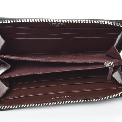 Chanel Caviar Quilted Large Gusset Zip Around Wallet Black 7 of 11