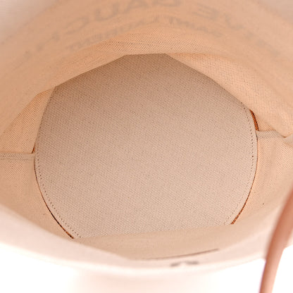 Saint Laurent Linen Calfskin Rive Gauche Bucket Bag Grey Cognac 6 of 11