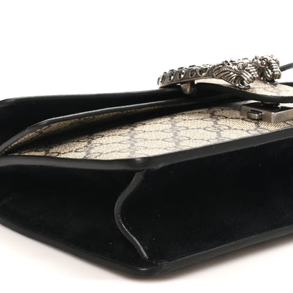 Gucci GG Supreme Monogram Suede Crystal Small Dionysus Shoulder Bag Beige Ebony Black Beige Ebony Black 9 of 10