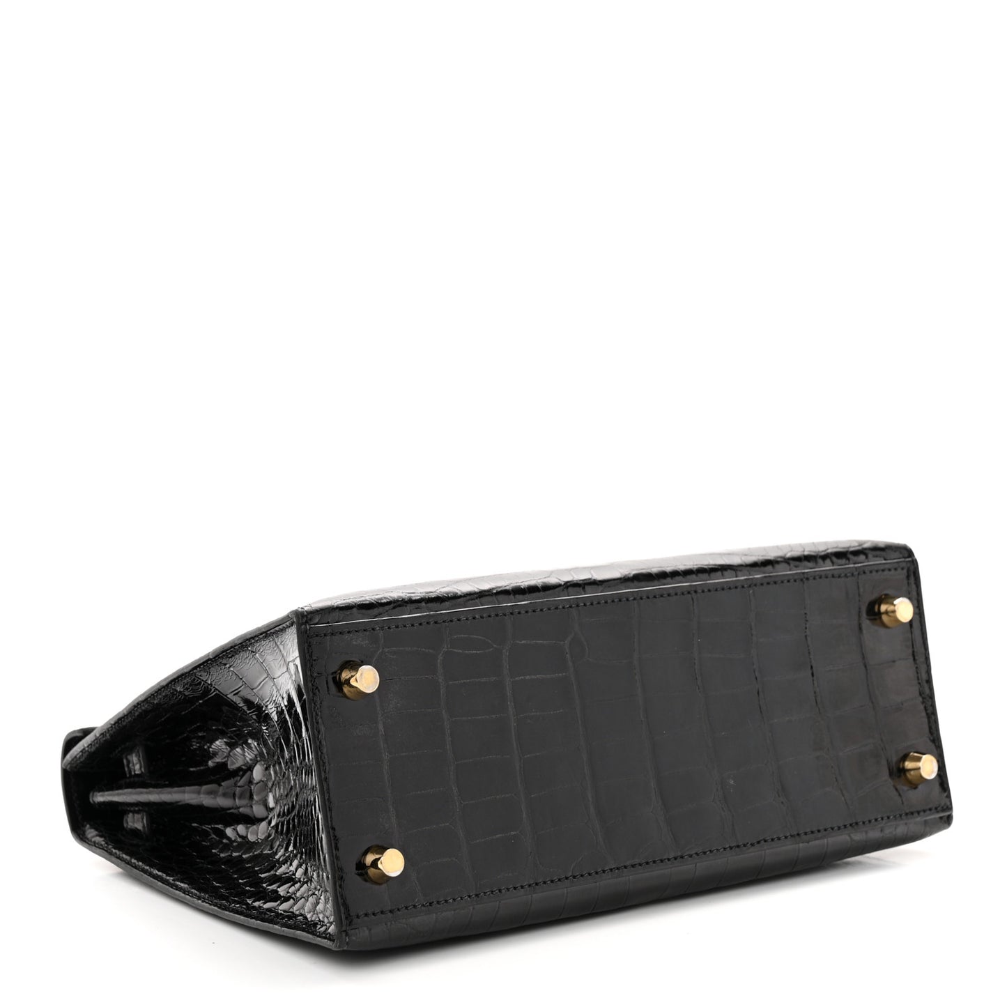 Shiny Alligator Kelly Sellier 25 Black