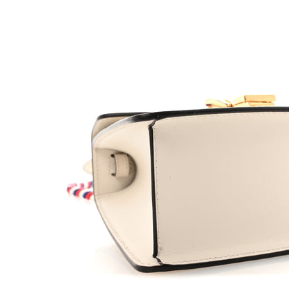 Gucci Calfskin Mini Sylvie Top Handle Bag White 10 of 11