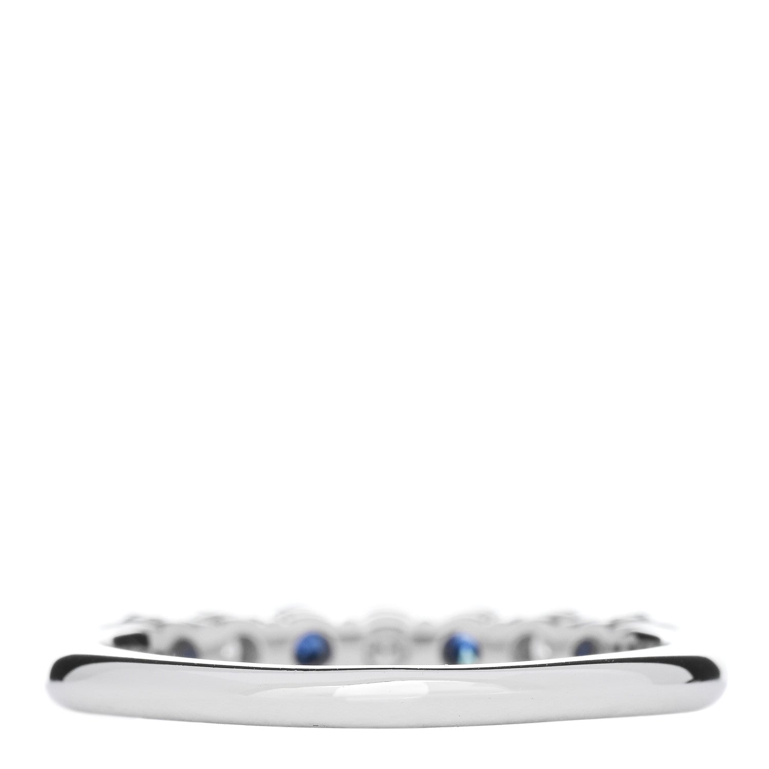 Tiffany Platinum Diamond Blue Sapphire Embrace Ring 57 8 3 of 5