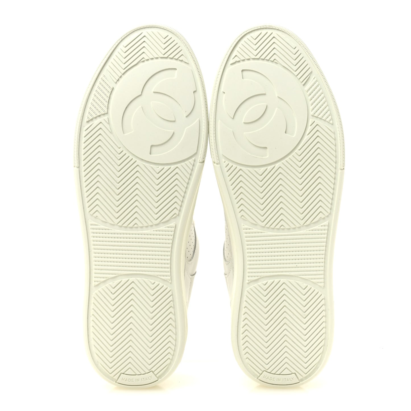 Calfskin CC Womens Sneakers 38 White