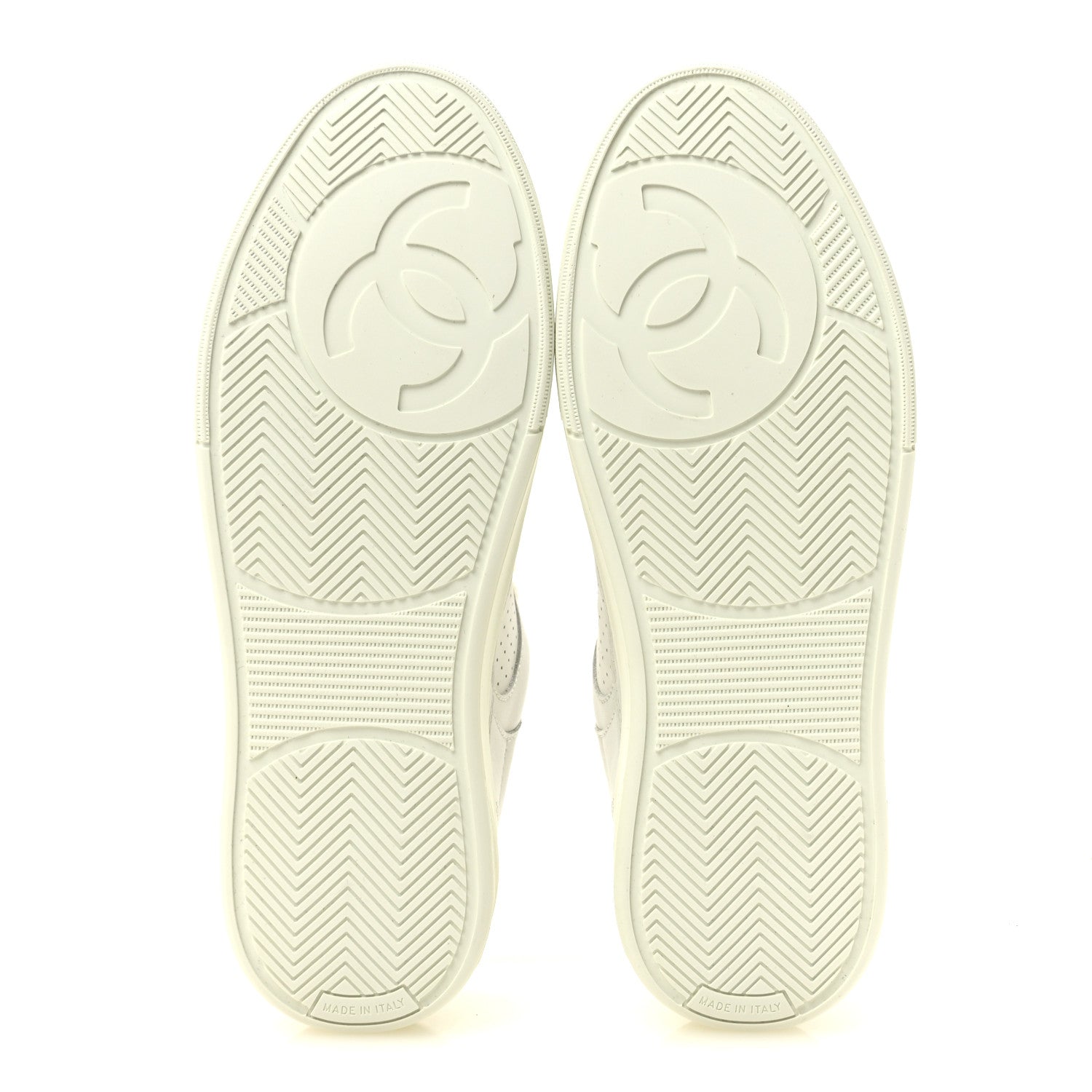 Chanel Calfskin CC Womens Sneakers 38 White 6 of 10