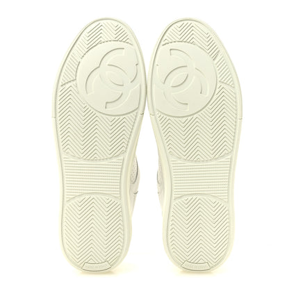 Chanel Calfskin CC Womens Sneakers 38 White 6 of 10