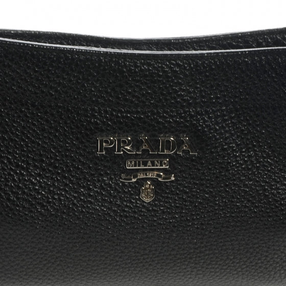 Vitello Daino Braided Hobo Nero Black