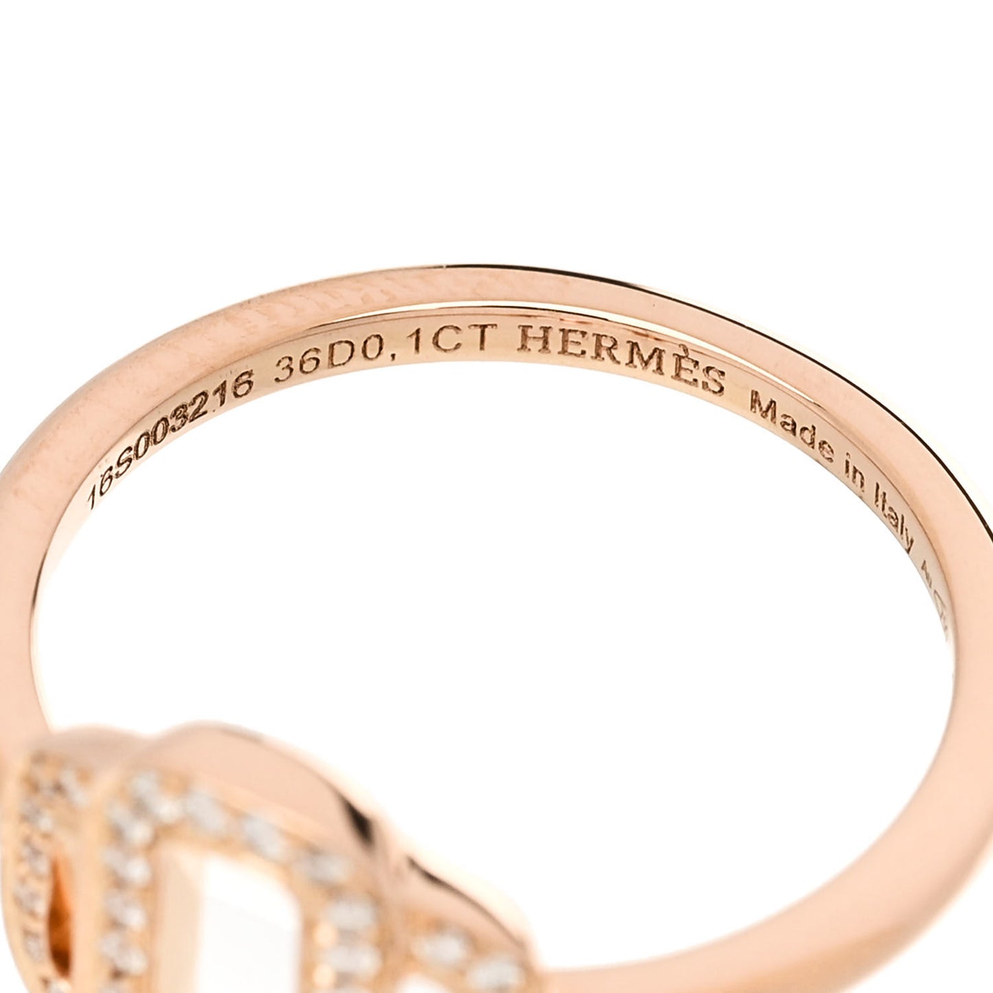 18K Rose Gold Diamond Attelage Ring 48 4.5