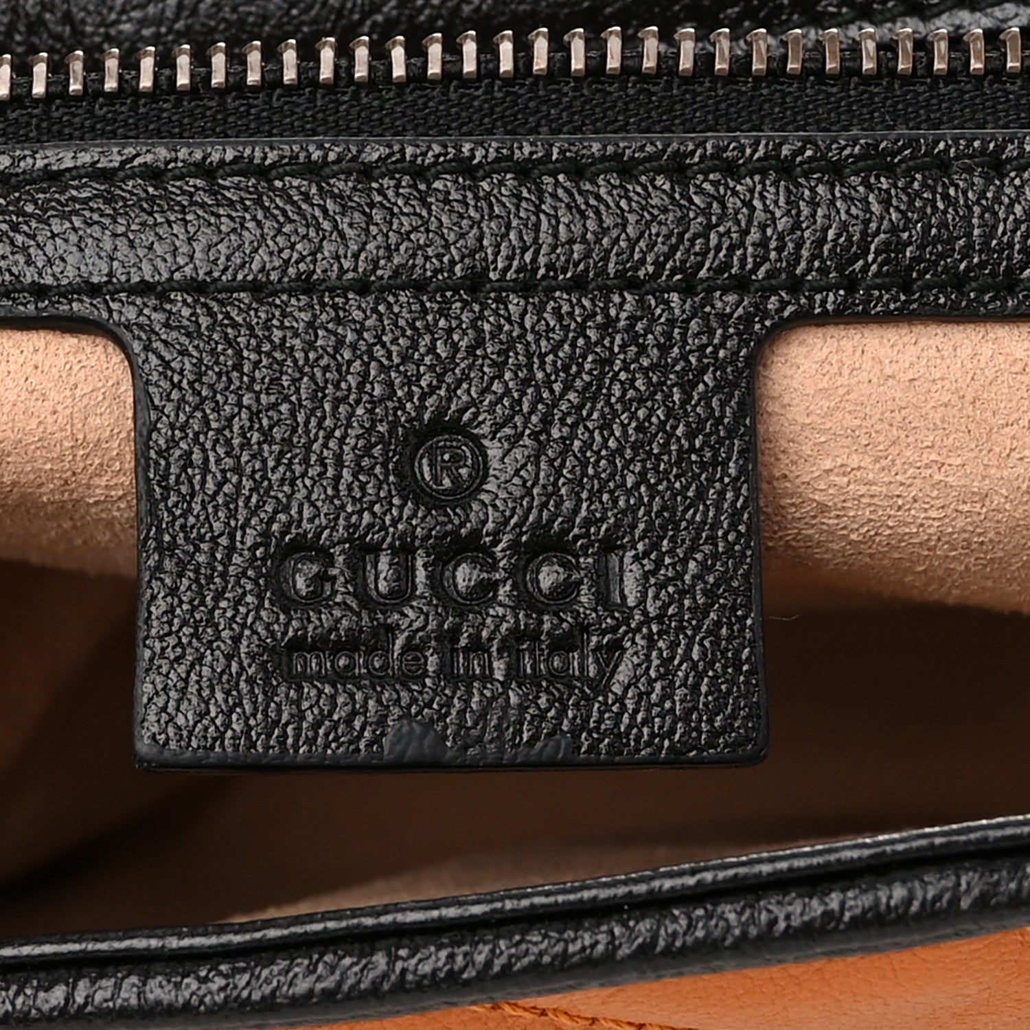 Gucci Vintage Effect Calfskin Matelasse Diagonal Small Torchon GG Marmont Shoulder Bag Cognac Black 6 of 10