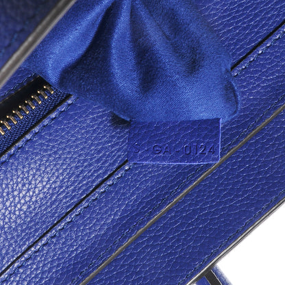Celine Drummed Calfskin Micro Luggage Indigo 6 of 9