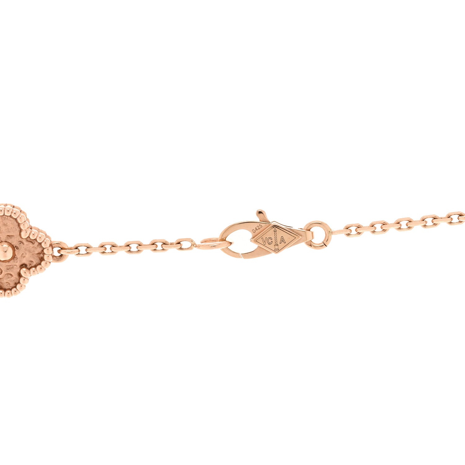 Van Cleef & Arpels 18K Rose Gold 16 Motifs Sweet Alhambra Necklace 6 of 7