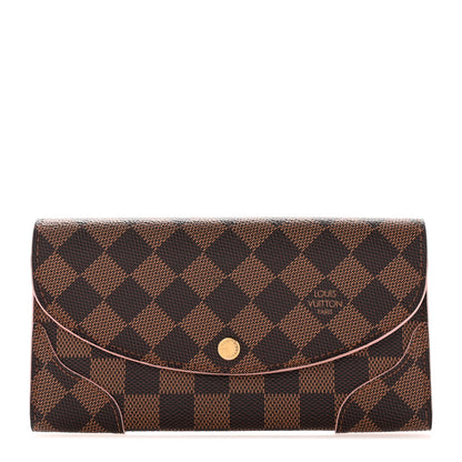 Louis Vuitton Damier Ebene Caissa Wallet Rose Ballerine 1 of 10