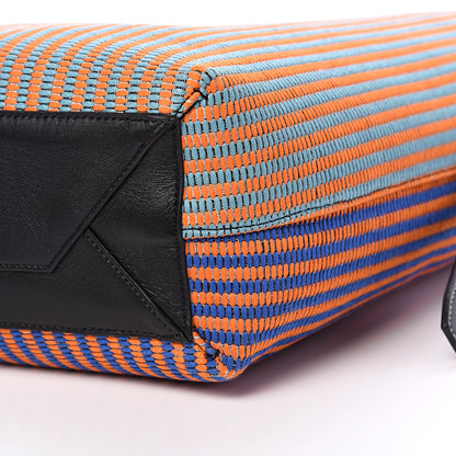Celine Woven Canvas Small Twisted Cabas Multicolor 9 of 10