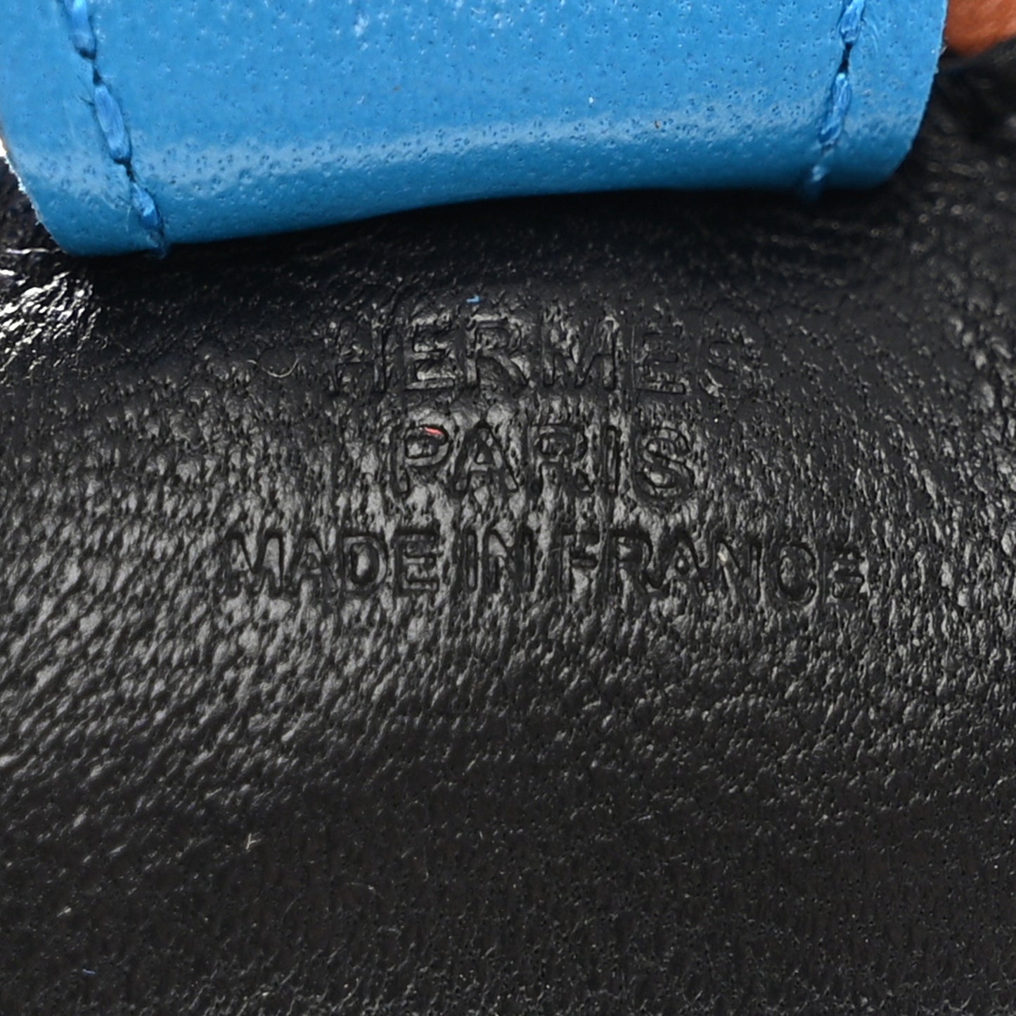 Milo Lambskin Grigri Rodeo Horse Bag Charm PM Black Gold Bleu Zanzibar