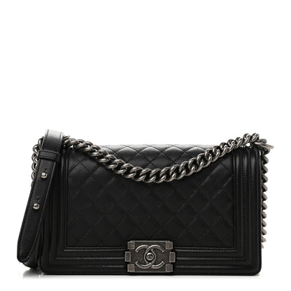 Chanel Caviar Quilted Medium Boy Flap Black 1 of 9