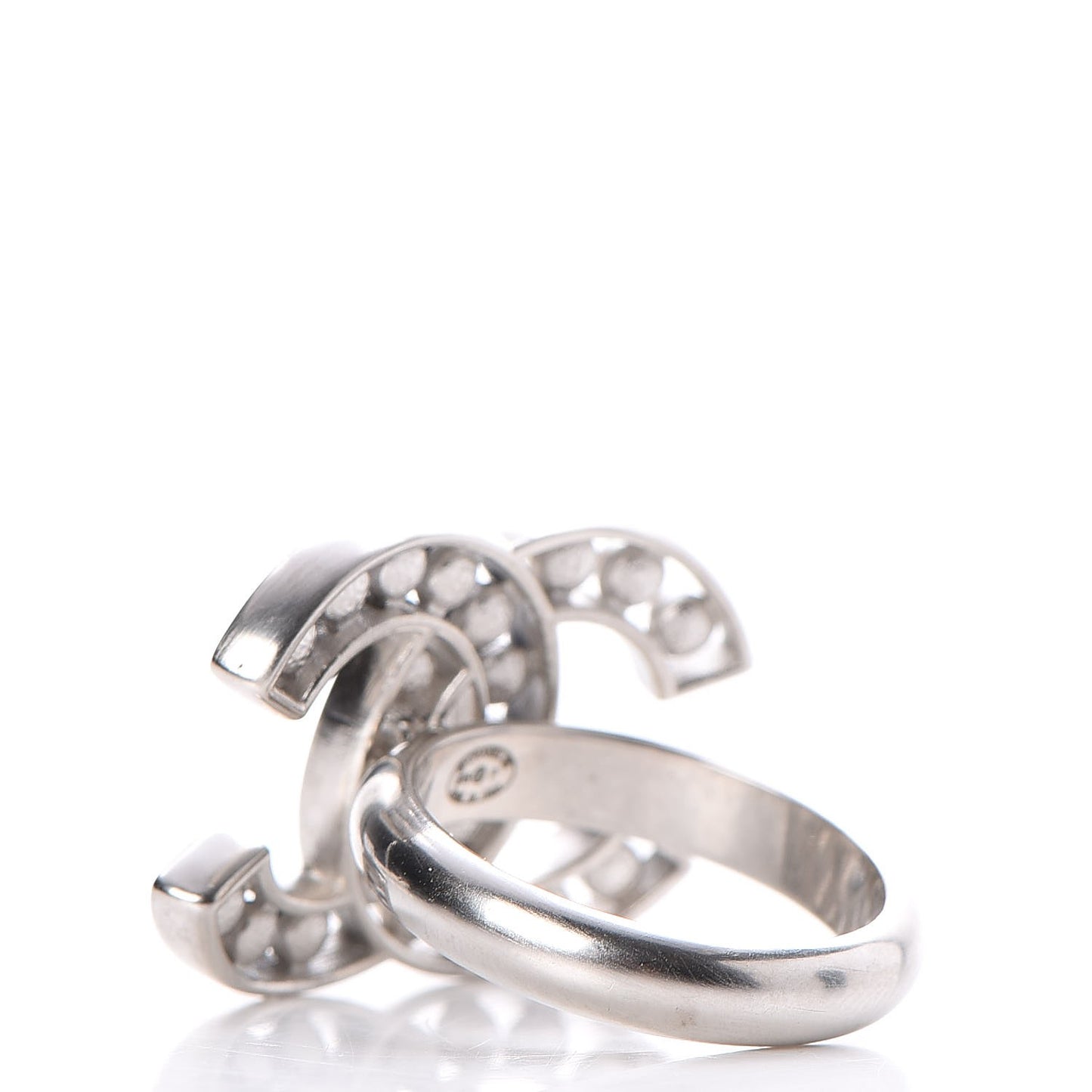 Pearl Bead CC Ring 7 Silver