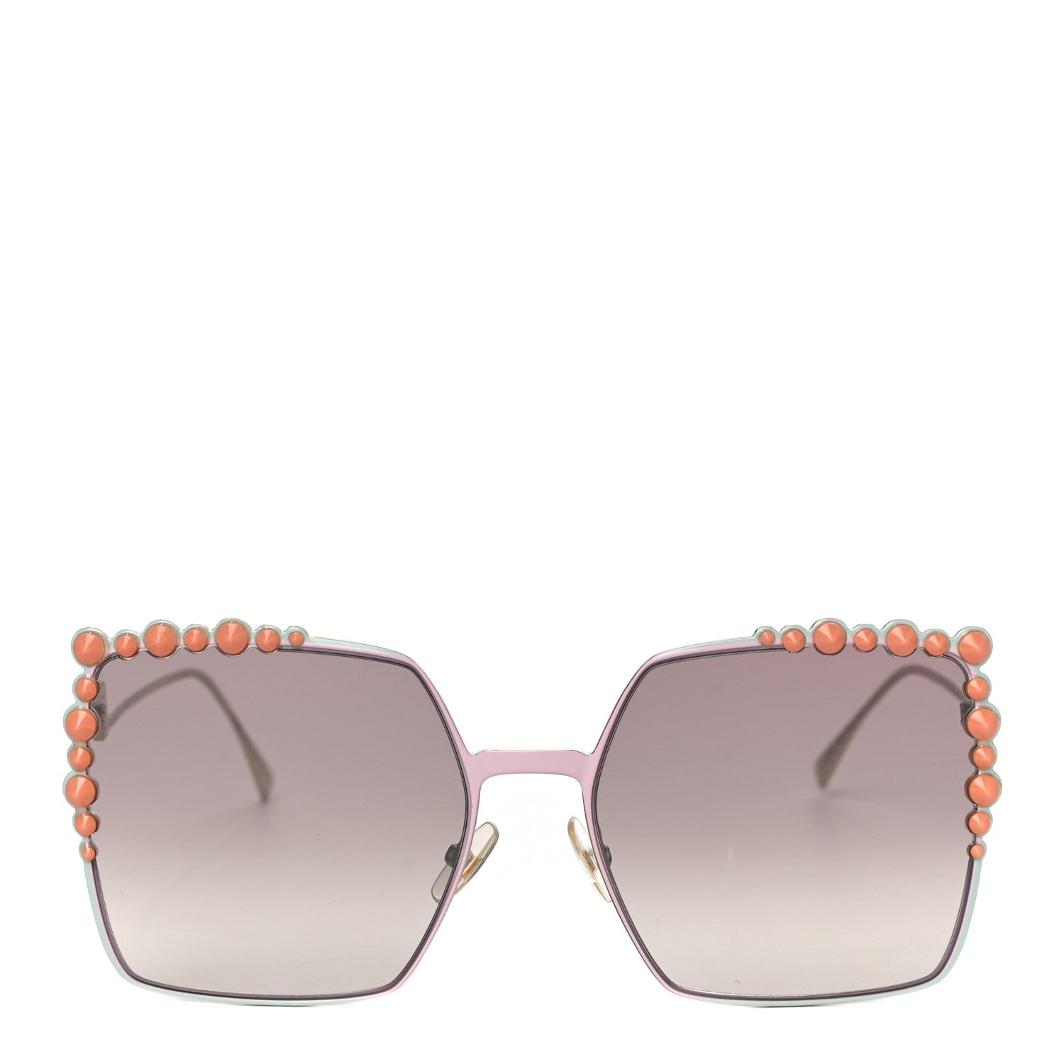 Fendi Square Dots Sunglasses FF 0259/S Gold 4 of 8